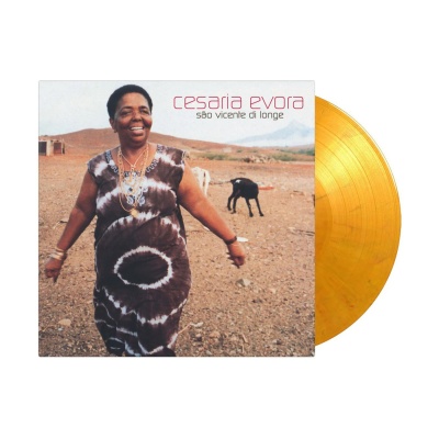 LP Evora, Cesaria - Sao Vicente Di Longe (Orange + Black Marbled)