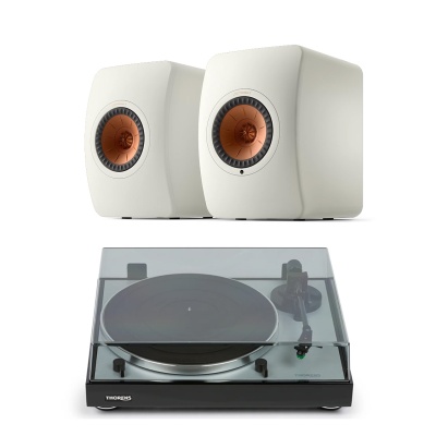 KEF LS50 Wireless II Thorens Vinyl Set Mineral White