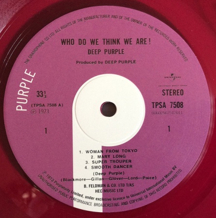 LP Deep Purple - Who Do We Think We Are (Purple)